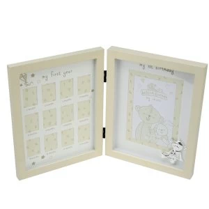 Image of Button Corner My First Year & Birthday Hinged Photo Frame