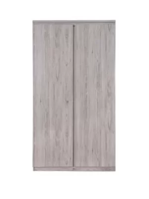 Image of Julian Bowen JUPITER 2 DOOR WARDROBE, Grey/Oak