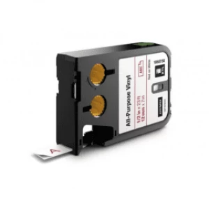 Image of Dymo 1868756 Red on White Label Tape 12mm x 7m