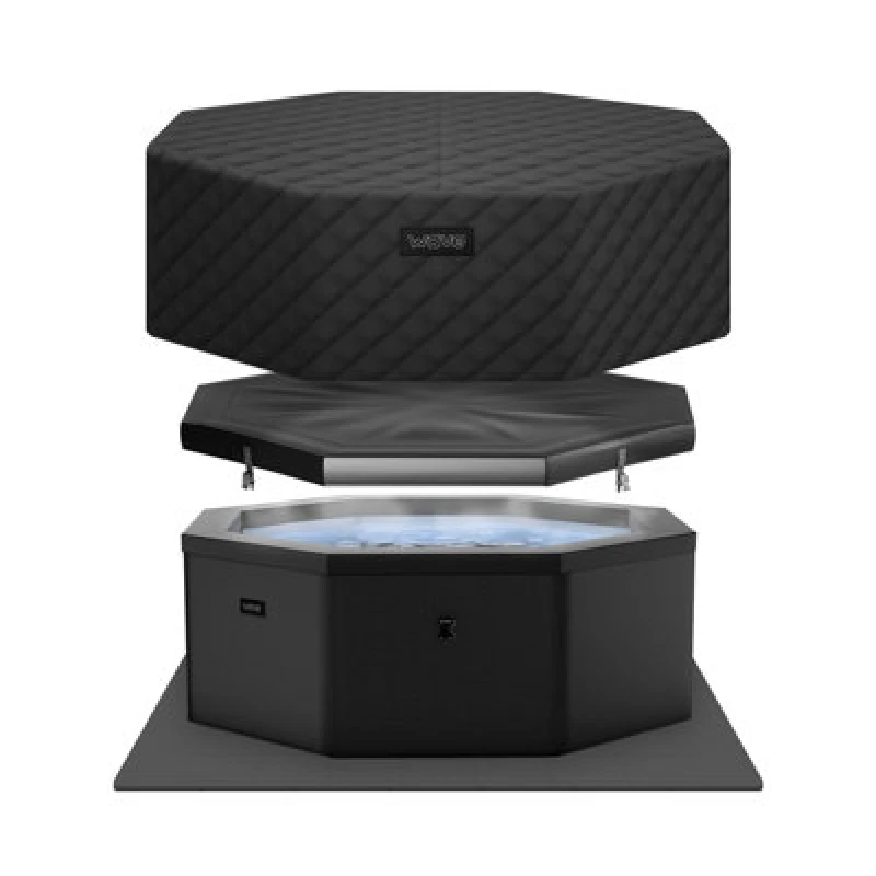 Image of Wave Spas Wave Spas Wave Como Energy-Efficient Hot Tub Bundle 6 Person in Black 6 Person Unisex 5061039897400