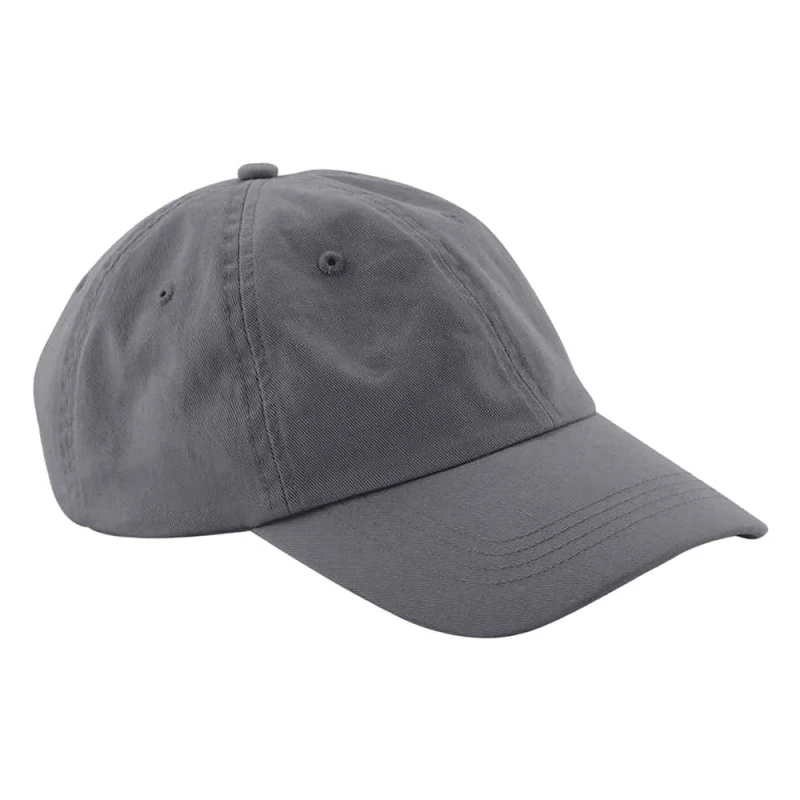 Image of Beechfield Beechfield Men Cotton Baseball Cap in Dark Grey Dark Grey One Size Male 5063300462447