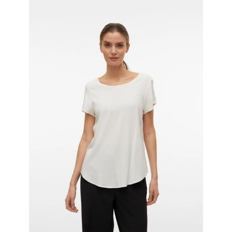 Image of Vero Moda Bella SS Top Regular Fit T-Shirts 8 White 65042401310