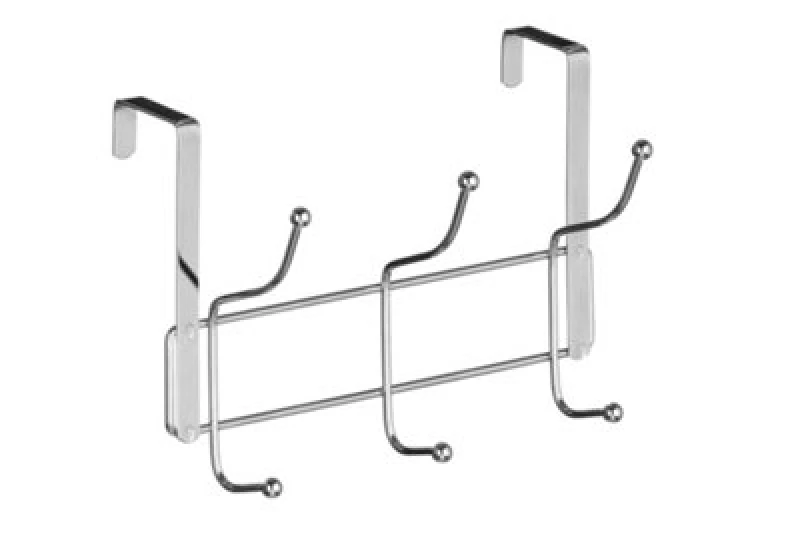 Image of Premier Housewares Over Door Over Door 6 Hook Hanger Silver