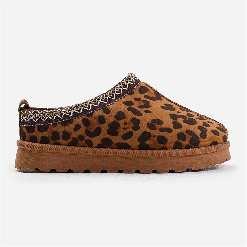 Image of Wheres That From Pine Leopard Faux-Suede Fur Lining Slipper Boots Leopardsuede female 5