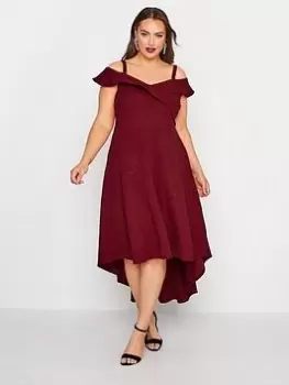 Image of Yours High Low Bardot Dress - Red