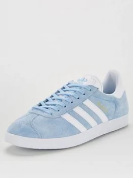 Image of Adidas Originals Gazelle - Pale Blue/White