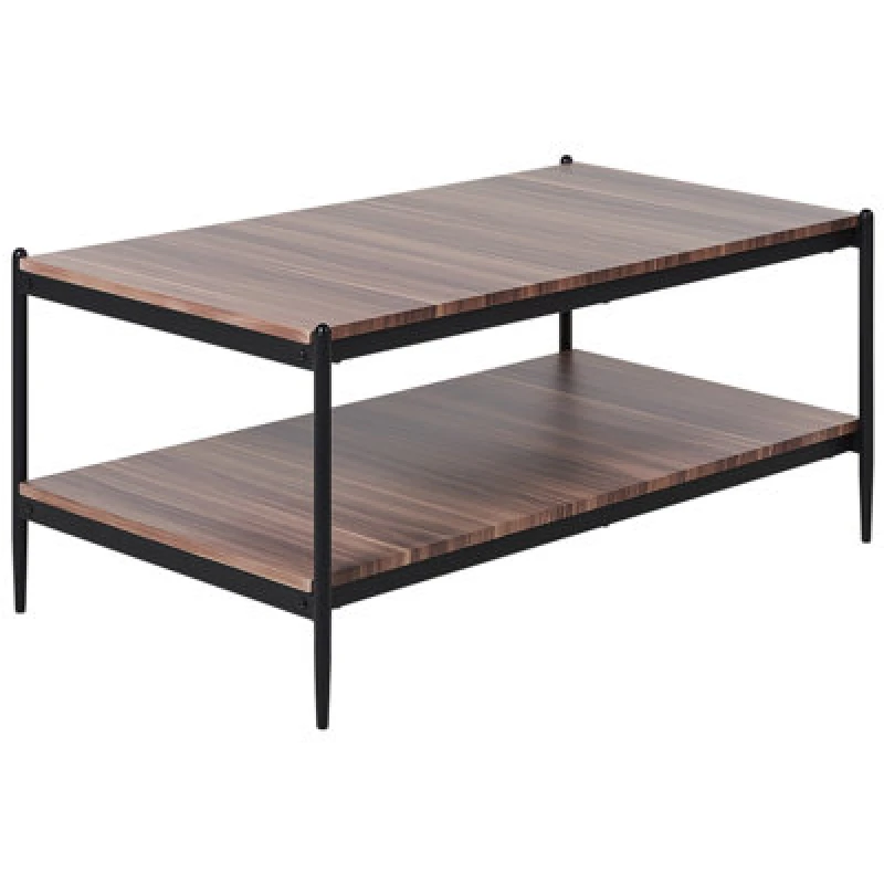 Image of Beliani Industrial Coffee Table Avoca Dark Brown