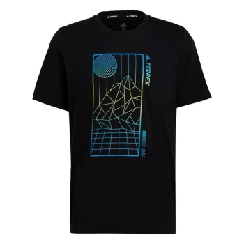Image of adidas Terrex Mountain Fun Graphic T-Shirt Mens - Black