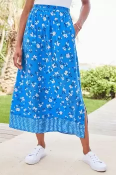 Image of Pockets-Of-Sunshine Pull-On Midi Skirt