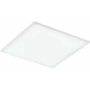 Image of 595mm Modern Sleek Ceiling Light White Slim Square Low Profile 33W LED 4000K