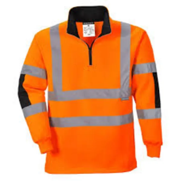 Image of Portwest Xenon Half Zip Hi Vis Pullover B308ORR4XL Colour: Orange