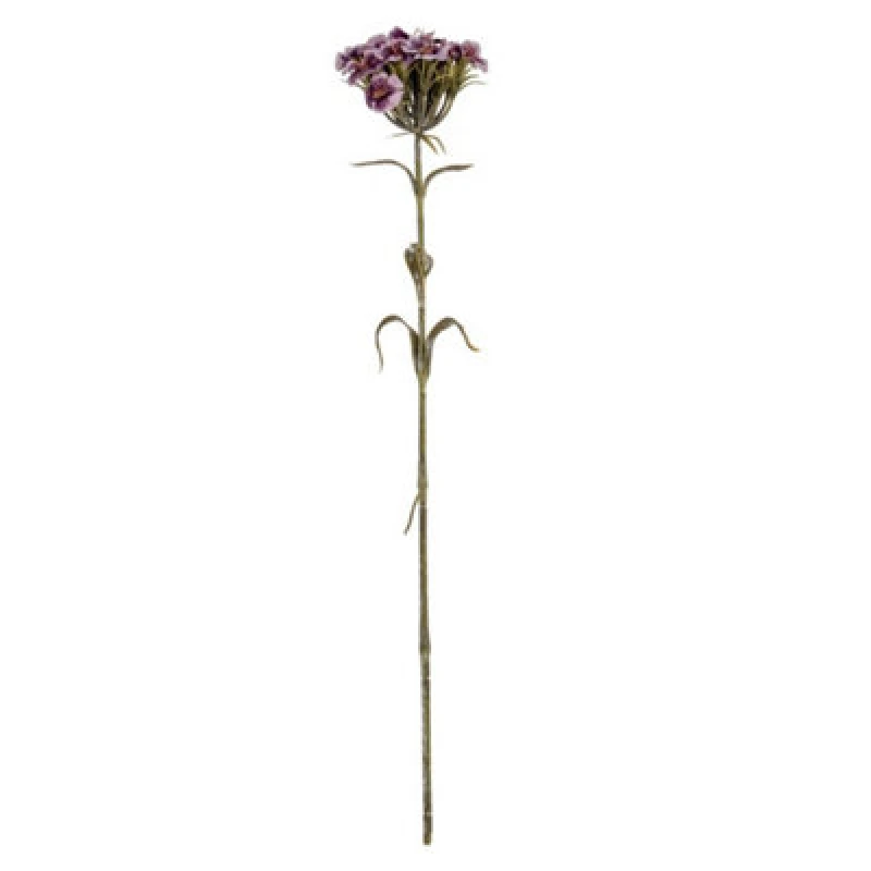 Image of Hill Interiors Purple Dianthus Spray Artificial Flower - Plastic - L14 X W14 X H55cm - Purple