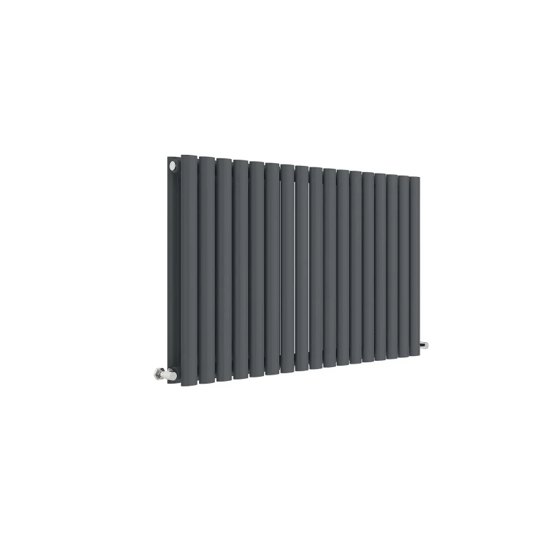 Image of Balterley Embrace Horizontal Double Panel Radiator, 600mm x 992mm - Anthracite in Grey Grey Unisex