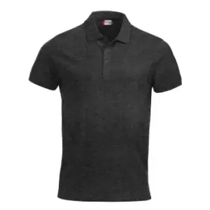 Image of Clique Mens Classic Lincoln Melange Polo Shirt (L) (Anthracite)