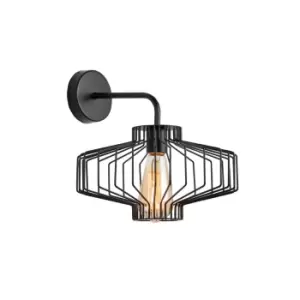 Image of Chalcis Sconce Wall Lamp 1 Light Metal Black