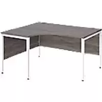 Image of Dams International Left Hand Ergonomic Desk MB14ELWHGO 1,400 x 1,200 x 725 mm