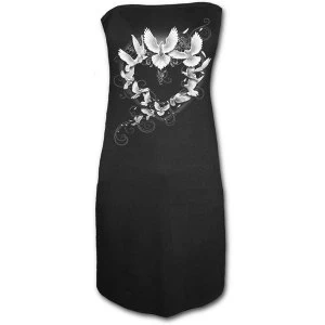Image of Doves Heart Womens Medium Ribbon Back Dress - Black