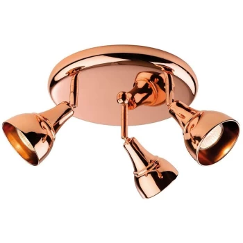 Image of Country - 3 Light Spotlight Flush Copper, GU10 - Firstlight