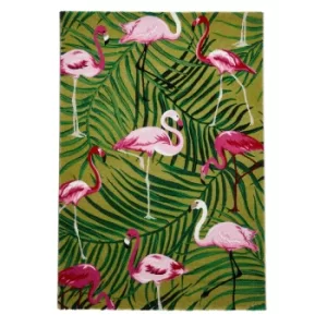 Image of Havana 2349 Rug Green and Pink