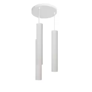 Image of Tuba Cluster Pendant Ceiling Light White 30cm