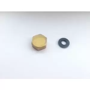 Image of Wickes Bsp Brass Cap - 1/2in