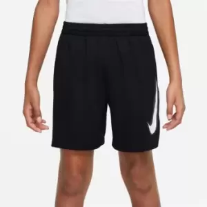 Image of Nike Dri-FIT Multi+ Big Kids (Boys') Graphic Training Shorts - Black