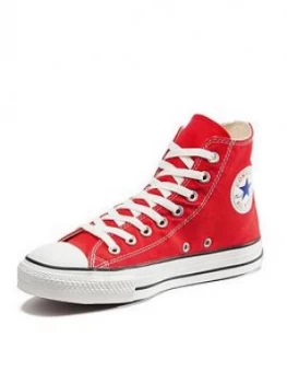 Image of Converse Chuck Taylor All Star Hi-Tops, Red / White, Size 7, Women