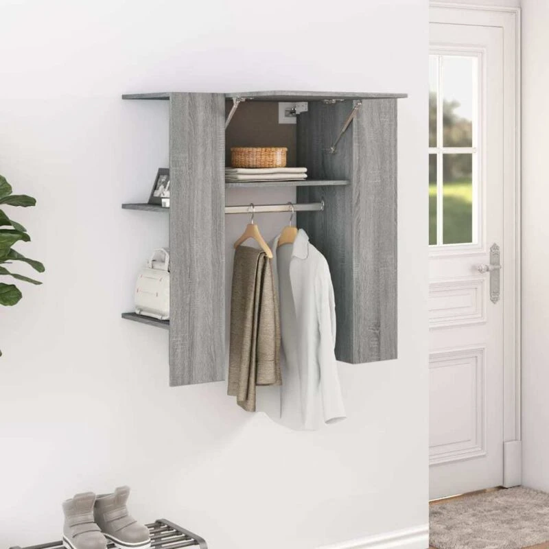 Image of Vidaxl Hallway Cabinet Grey Sonoma 97.5X37X99cm Engineered Wood, Grey 820515
