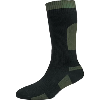 Image of XL, Thick Mid Length, Black & Olive Waterproof Socks