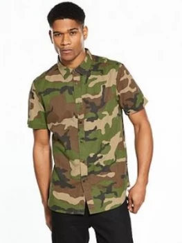 Image of The North Face Short Sleeve Pursuit Shirt Camo Size M Men