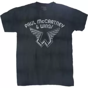 Image of Paul McCartney - Logo Unisex Medium T-Shirt - Blue