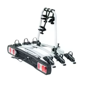 Image of HOMCOM 3 Bicycle Carrier Rear-mounted SUV Mountain Hitch Mounted Rack - Black & Silver