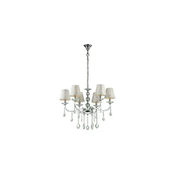 Image of Ideal Lux Pantheon - 6 Light Multi Arm Chandelier Silver Finish, E14