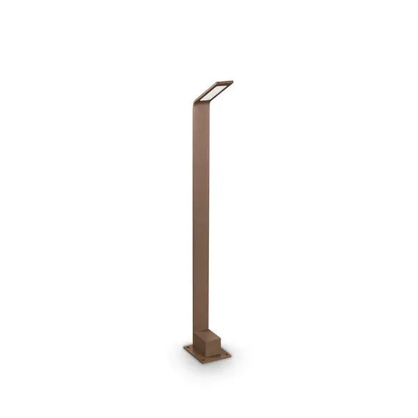 Image of Agos Integrated LED Outdoor Tall Bollard Brown 730Lm 4000K IP54