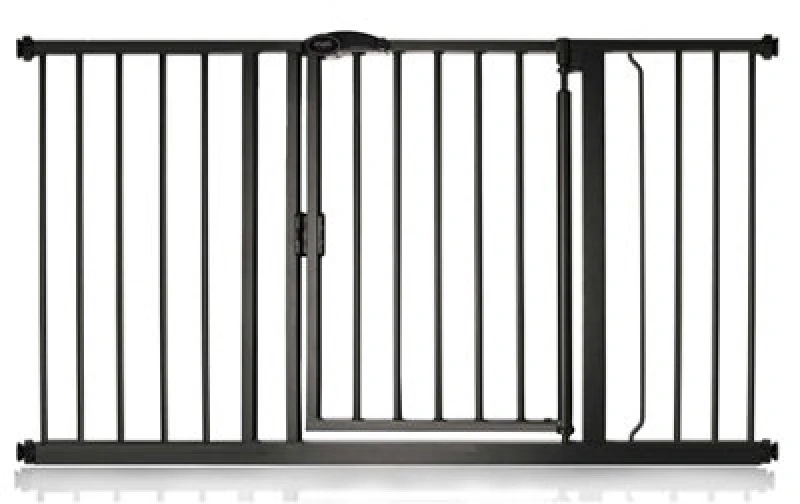 Image of Bettacare Auto Close Pet Gate, 132.6Cm - 139.6Cm, Matt Black, Pressure Fit Stair Gate For Dog & Puppy