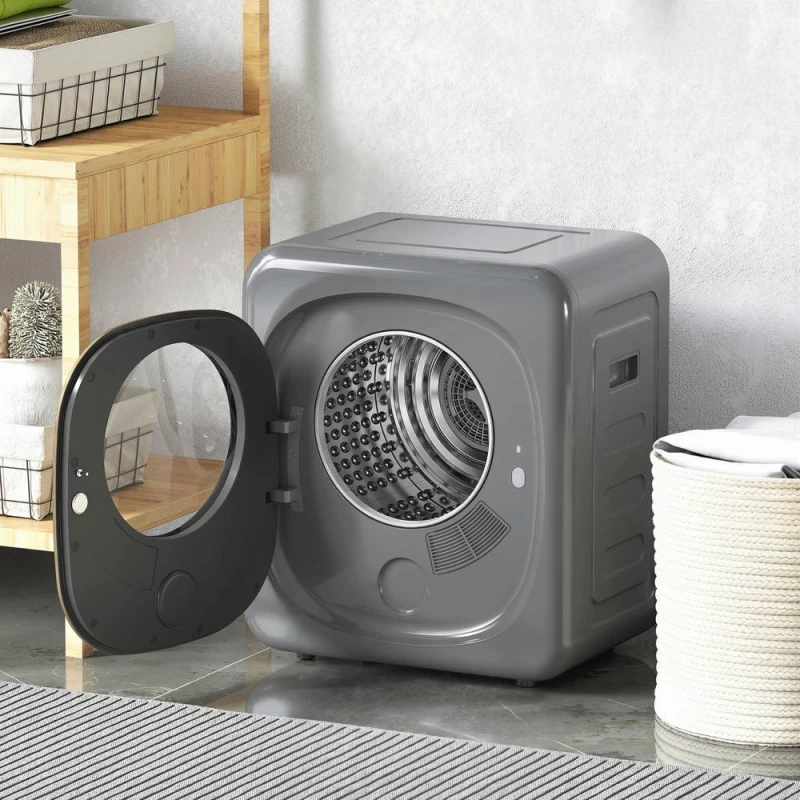 Image of HOMCOM Compact Dryer Machine with 5 Modes, 4kg Small Tumble Dryer, Grey Grey Unisex