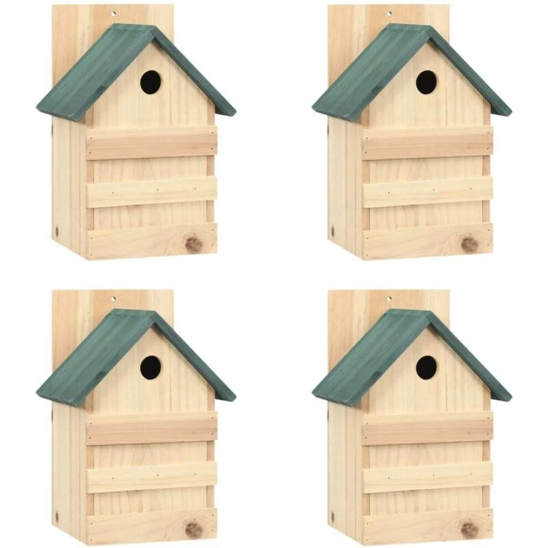 Image of VIDAXL Bird Houses 4 pcs 23x19x33cm Firwood Vidaxl 8719883979359