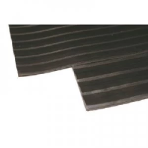 Image of Slingsby Broad Ribbed Matting 3mm 1200mm X1 Linear Metre Black 379272