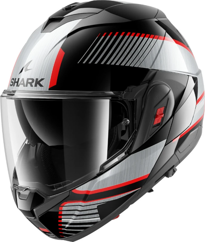 Image of Shark Oxo Sikter Helmet, black-red-silver, Size M for Men
