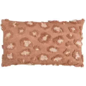 Image of Furn - Maeve Tufted Spot 100% Cotton Cushion Cover, Cinnamon, 30 x 50 Cm