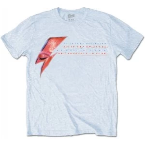 Image of David Bowie Aladdin Sane Eye Flash Mens XX-Large T-Shirt - White