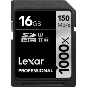 Image of Lexar Professional 1000X 16GB SDHC Memory Card