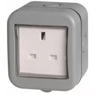 Image of BG Weatherproof IP55 13Amp Unswitched 1 Gang Socket - WPB23-01