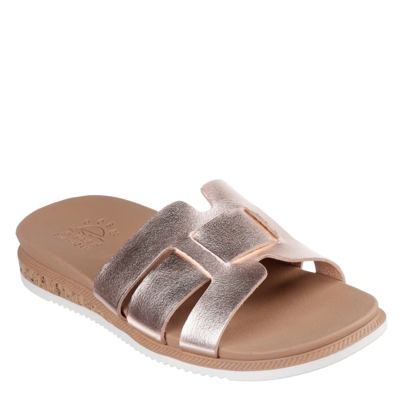 Image of Skechers Desert Kiss Low Flat Sandals Womens Rose Gold female 4 (37)