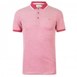 Image of Farah Vintage Farah Basel Pique Polo Shirt - Fire Brick 634