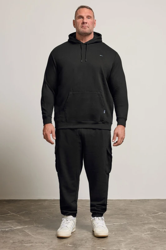 Image of BadRhino BadRhino Men Essential Drawstring Hoodie in Black Size: 5-6X-Large Black 5-6XL Male 5057147763966