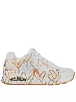 Image of Skechers X Jgoldcrown Uno Trainers, White, Size 6, Women