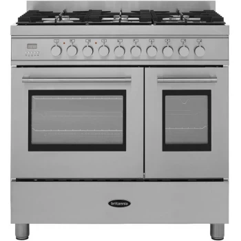Image of Britannia Q Line RC-9TG-QL-S 90cm Dual Fuel Range Cooker - Stainless Steel - A/A+ Rated