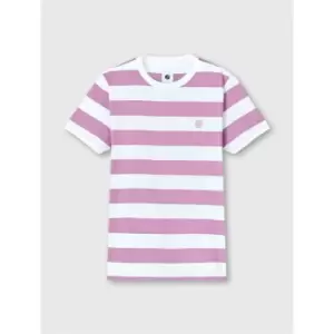 Image of Pretty Green Sirius Stripe T Shirt - Purple