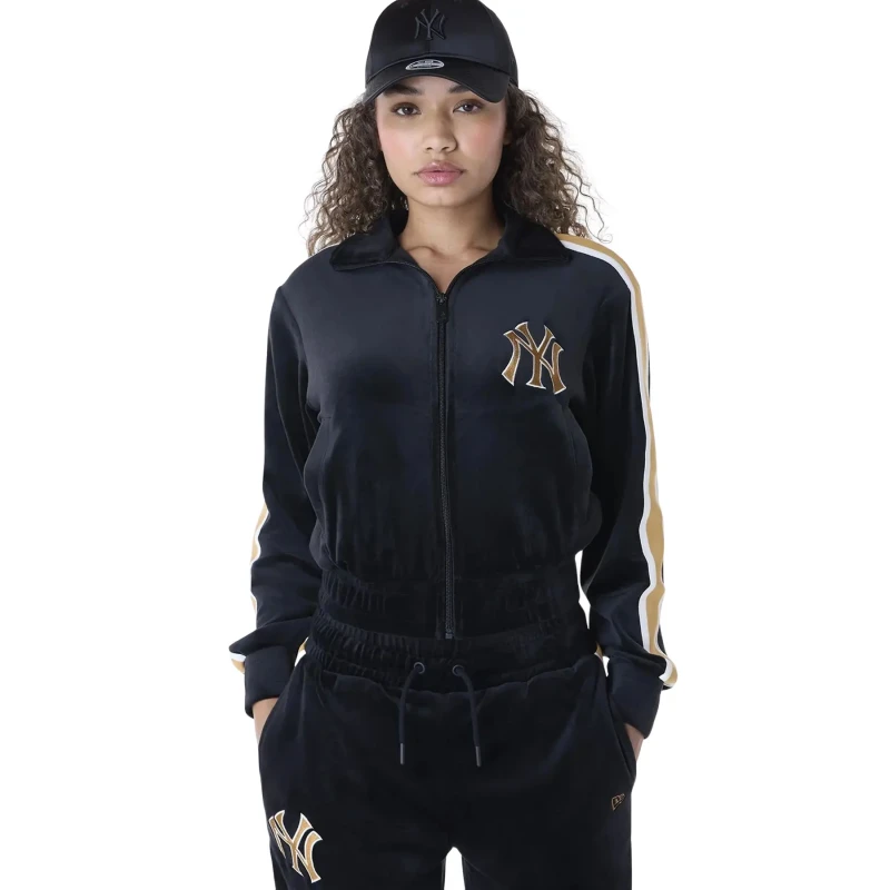 Image of new era Velvet jacket For Her New York Yankees Track Noir Female L